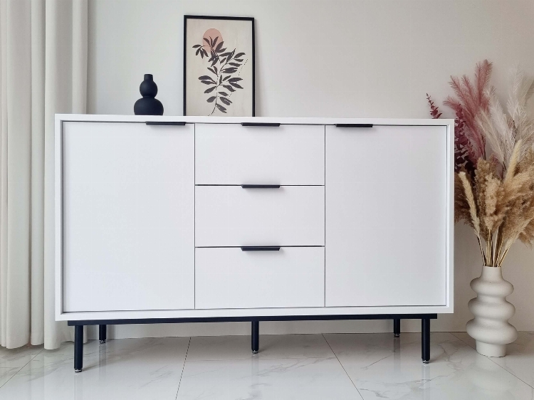 Chest of drawers Cala 154cm - White