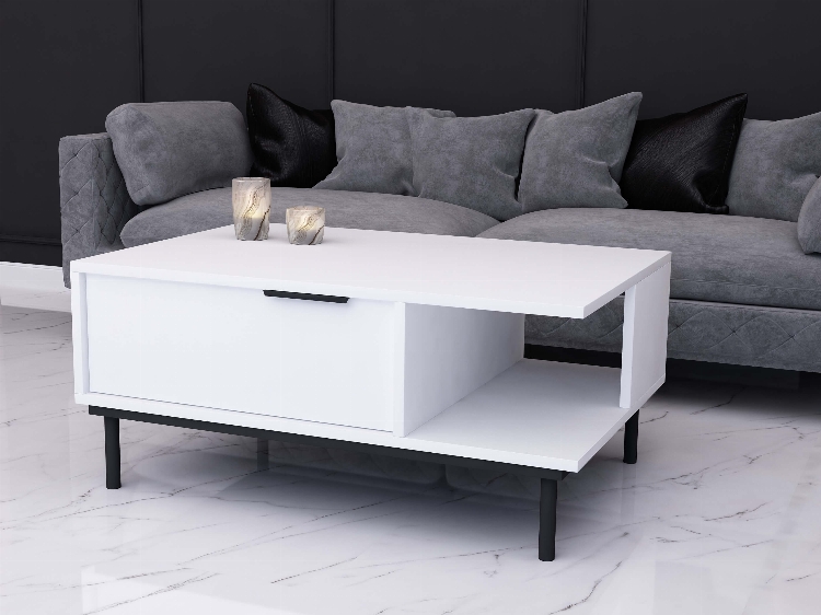 Coffee table Cala 90cm - White